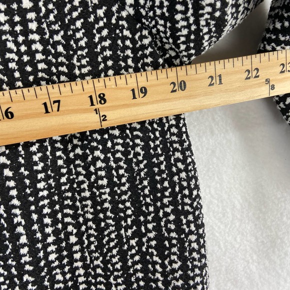 Clara Sun Woo Long Open Front Cardigan Sz Medium Black Print Pockets - Picture 8 of 8